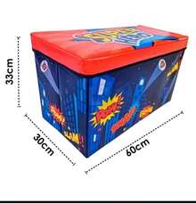 Organizador Taburete Plegable Infantil - Azul Marino - Ver 3