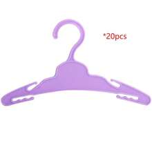 MSYO 20pcs/Set Mini Doll Clothes Hangers, 5 Colors Available, Fashion Doll Clothing Accessories
