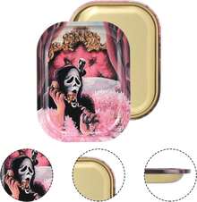 2pcs Halloween Smoking Set, W/Rolling Tray, 4-Piece Aluminum Alloy Grinder, Easy To Carry And Storage, Gifts For Girls, Back To School,Halloween Party, For Smokers - 2件套裝 - 查看 3
