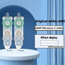 1pc/2pcs Retractable Double-Sided Tape Dispenser, Creative Pen-Shaped Polka Dot Tape In Pink, Blue, Green, White, With Roller And 360° Rotatable Tip, For Scrapbooking, Cards, DIY, Portable, Back To School, Office Supplies, Teacher's Day, Graduation, Thanksgiving, Birthday Gifts, School Prizes And Rewards