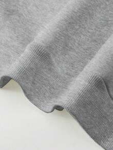 1pc Teen Boys Minimalist Retro Outdoor Pullover Sweater, Knit, Autumn/Winter - Light Grey - View 4