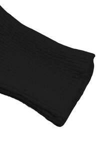 ii Asymmetric Shoulder Casual Women Sweater With Stylish Design - Black - View 8