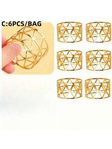 1 قطعة/6 قطع/12 قطعة من حلقات المناديل الإبداعية، حاملات المناديل الزخرفية لعيد الميلاد، الحياة الريفية، الزفاف، المطعم، الفندق، عيد الحب، الولائم، طاولات البوفيه، مستلزمات الحفلات، ديكور طاولة المطبخ المنزلي