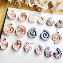 Set de 2 cortadores de arcilla polimérica para hacer aretes de aro, molde de arcilla suave diseñado para hacer collares y colgantes hechos a mano