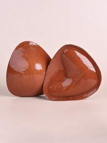 2pcs Brown Reusable Self-Adhesive Bra Lift Tape, Sticky Bra Pad Inserts To Create Fuller Bust Look For Small Chest Women, Suitable For Dresses, Bikinis Or Lightweight Summer Clothes - Brown - View 16