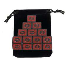 6-Sided Dice Set With Velvet Bag, 10pcs Tabletop Game Accessories, Perfect Christmas, Halloween Gift For Friends