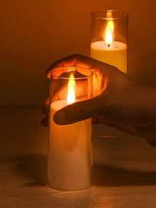 5-Pack Flameless Candle Lights With Timer/Remote Control, Battery Operated, LED Votive Candle Lights, Romantic Atmosphere Decorative Lights, Smokeless Electronic LED Candles For Christmas, Birthday, Home, Wedding, Birthday Decoration, Valentine's Day, Corporate Parties - 白色 - 查看 5