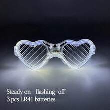 Gafas luminosas con luz LED para niños y adultos, lentes de neón que brillan en la oscuridad, con obturador, suministros deúsica para Bar y Club, 1/10 piezas B28V - 05 - Ver 11