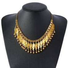 European & American Cross-Border Floral Leaf Iron Ball Pendant Necklace