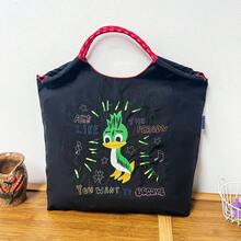 New Crossborder Japanese Style Women's Handbag, Embroidered Tote Bag, Niche Design Versatile Commuter Large Capacity Casual Shoulder Bag For Women