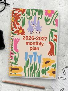 BUBU 2026-2027 学年周计划和月计划，2026 年 1 月 - 2027 年 12 月，6.5 英寸 X 8.2 英寸，软封面，线圈装订，学校和办公用品返校用品 - 彩色 - 查看 2