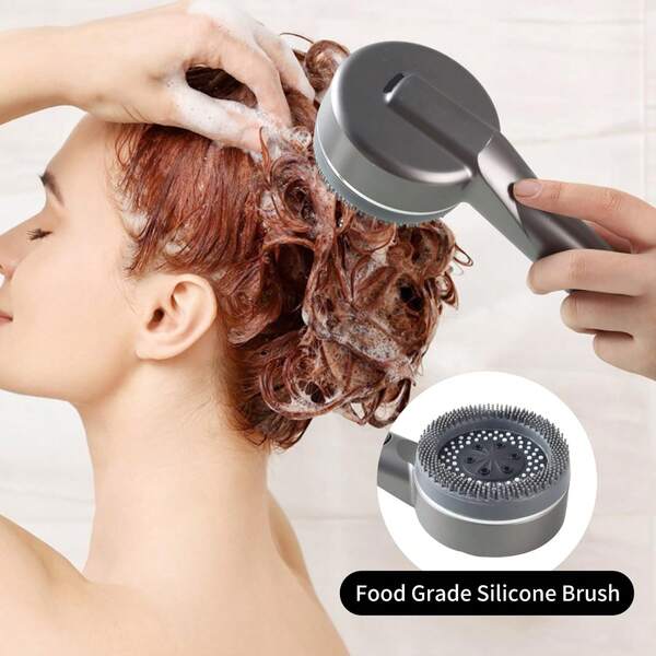 Avec pomme de douche filtrante à main avec brosse de massage en silicone. Douches filtrantes pressurisées avec réglage multi-mode de la pulvérisation. Utilisé pour l'eau dure afin d'éliminer le chlore et les substances nocives (gris)