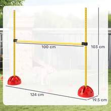 PawHut 4-Piece Dog Agility Equipment With 4 Hurdle Bars, For Training - Yellow - View 5