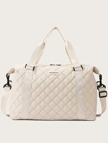 1 件超大容量可折叠轻便行李袋、旅行袋、行李整理袋、可折叠、干湿分离、随身行李箱式旅行周末包、过夜包、医院包、护理包、背包、旅行必需品、旅行整理袋、度假包、学校用品、学生配件、返校行李 - 米色 - 查看 8