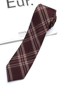 1 件格子领带，休闲街头风格男女通用领带，适合日常、派对、礼物