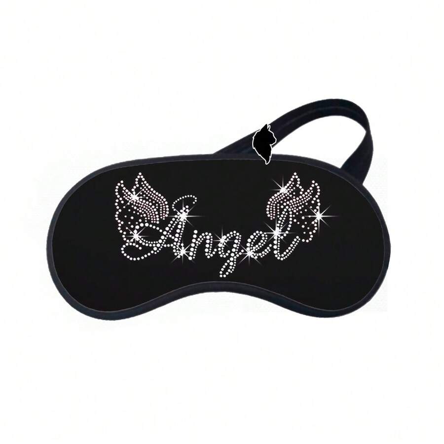 Angel Sleeping Mask With Glitter, White Wings, Black Background - Nhiều màu - Xem 1