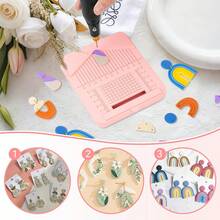 1 buc. Tavă perforatoare pentru cercei din lut polimeric cu mâner - Instrument de perforare precis pentru bijuterii lucrate manual, Instrument pentru cercei din lut polimeric - Esențial pentru meșteșuguri din lut DIY