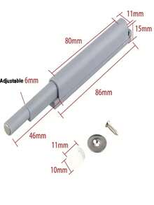 5/10pcs Cabinet Soft Close Door Catches, Magnetic Adsorption Silent Closing With Invisible Handle, Furniture Hardware Accessories - Grey - View 6