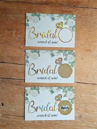 Scratching Cards Game Party Bridal Shower Scratch Off Game, Party Game & Decorations, Wedding Party, Scratch Card Reveal, Bridal Party, Who Has The Groom Single Party, Anniversary Decoration Bride Gift