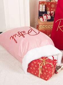 Personalized Christmas Party Gift Bags, Customized Large Santa Claus Gift Bags, Christmas Velvet Gift Bags, Santa Claus Gift Bags With Names, Holiday Gift Bags In Green, Red, Gray, Purple, Pink, Blue, Customized Large Santa Bags With Names, Velvet Christmas Gift Bags, Christmas Eve Bags, Holiday Gift Bags - Multicolor 5 - View 8