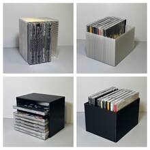 10-Disc CD/DVD Storage Rack, Transparent Desktop Disc Organizer, 160mm Height