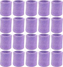 10 Pairs Sports Wristbands, Wrist Sweatbands For Men & Women, Stretchy & Sweat Absorbing Cotton Terry,Perfect For Basketball, Football, Tennis, Soccer, Running & Working Out