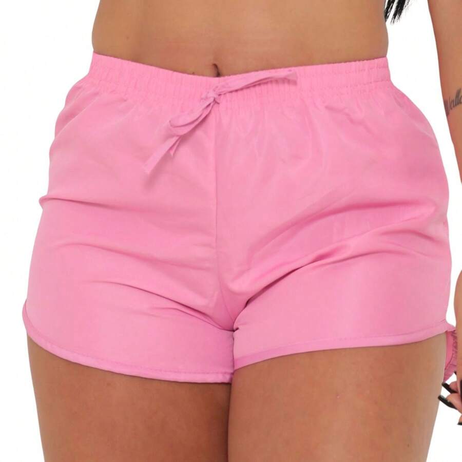 Tactel Women's Gym Mini Shorts Beach Shorts Gym Walking Shorts - 1 淡粉紅色 - 查看 1