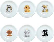 Super Cute Cartoon Animals Ceramic Sauce Dishes, Seasoning Dishes, Little Cat Dog Bird Feeding Bowls, Sushi Soy Dipping Bowls, Appetizer Plates, Dessert Plates, Set Of 6-Cartoon Dog-3.5 Inch,18562364 - 青碧色 - 查看 1