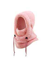 1 件儿童保暖毛绒帽子带围巾，一体式防寒帽，秋冬 - 彩色 - 查看 6