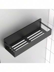 1/2 Magnetic Side Storage Rack, Suitable For Refrigerators And Washing Machines - No Drilling Required, Stylish Black Metal Surface, Wall-Mounted Spice Organizer, Perfect Laundry Storage Rack - Multicolor - View 9