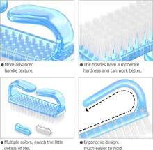 Larbois Dle Grip Nail Brush, Fingernail Scrub Cleaning Brushes For Toes And Nails Cleaner Pedicure Brushes For Men And Women