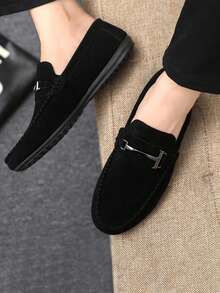2025 Spring/Summer New Solid Color Fashion Loafers For Men, Breathable -On Casual Driving Shoes (Loafers Tend To Run Small, Big-Footed Customers Are Advised To Order One Size Up)