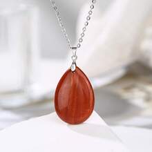 1 chiếc mặt dây chuyền đá tự nhiên hình giọt nước thời trang mới, mặt dây chuyền đơn giản để tự làm vòng cổ, bông tai, trang sức kèm dây chuyền. - Mặt dây chuyền hình giọt nước bằng đá tự nhiên - Xem 11