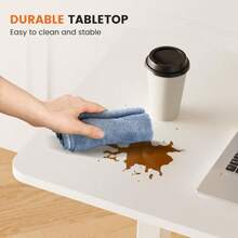 [Labor Day Special]Mobile Standing Overbed Table With Wheels: Fits Laptops, Adjustable Height Tray, Home Side Office Workstation, Flexible & Practical - White - View 5