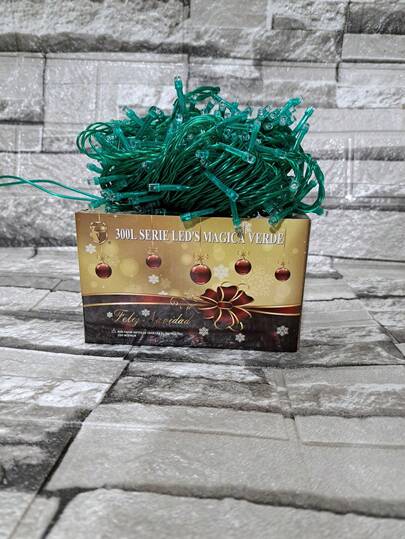 Series Navideñas de 300 Luces LED con 15 Metros de Largo, variedad de colores, decoración navideña, festivales, cumpleaños.