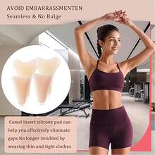 4pcsSeamless Coverage Underwear For Women, No Visible Line Underwear - Concealer Insert Silicone Pads