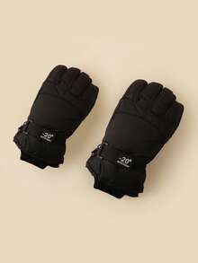 1双保暖加厚防水冬季儿童滑雪手套及配套亲子滑雪手套