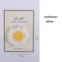 2 件向日葵和雏菊形状手工香薰蜡烛，圣诞装饰和礼物，适合婚礼、节日、生日派对、浪漫卧室装饰，有黄色、白色、绿色、粉色、蓝色、紫色可供选择 - 向日葵 - 查看 9