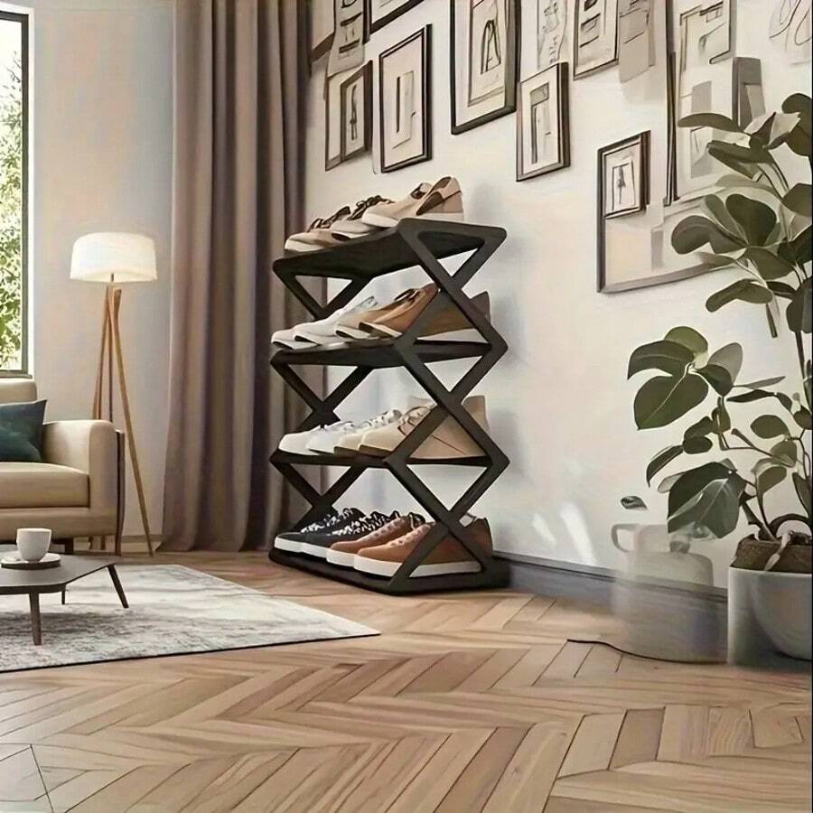 4-Tier Metal Shoe Rack | Space Saving, Easy Assembly | Suitable For Home, Apartment, Entryway, Bedroom, Dorm Storage, Can Be Used For Small Closet Organization, Hallway And Corridor, Multi-Pair Shoe Organizer, Sturdy Frame, Neat Display, Small Footprint, Ideal For Tight Spaces, Quick Installation, Great Gift For Back To School, Holiday Gatherings, Christmas And Thanksgiving Hosting, Perfect For Seasonal Closet Organization, Holds Up To 15 Pairs Of Shoes