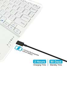 AKKHOO Tastiera senza fili con touchpad, ricaricabile, mini tastiera compatibile con iPad e tablet