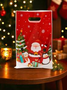 10/25/50 piezas Bolsas de regalo de Navidad con asa, bolsas de regalo con diseño de Papá Noel, bolsas de embalaje de regalo de Feliz Navidad, bolsas de regalo de agradecimiento para fiestas de Navidad, suministros de envoltura de regalos de decoración navideña, bolsas de tela, bolsas de caramelos, regalos de Navidad, decoración del hogar, decoración de habitaciones, decoración de Año Nuevo 2026, regalos de fiesta, paquetes de recuerdos de fiesta