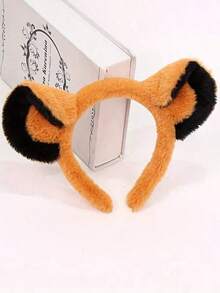1 Pieza Diadema de Peluche de León - Una correa para orejas de animal de piel artificial suave, adecuada para fiestas de disfraces y eventos temáticos. Diadema de fiesta con forro negro, con un diseño interesante y un forro cómodo, es la opción perfecta para diversos regalos festivos y un regalo perfecto para amigos o parejas.