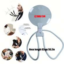 4X Magnifying Glass With 5in Diameter Magnifying Lens, Hands-Free Magnifying Glass For Reading, Adjustable Magnifier With Stand Neckwear For Seniors Low Vision When Sewing, Crafting, Cross Stitch, Inspection, Repair,For School Supplies,Back To School