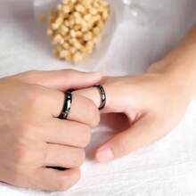 1 Pc Fashion Couple Rings For Lover's Her King His Queen Letter Rings Fashion Rhinestones Artificial Zirconia Crown Rings Romantic Anniversary Wedding Band - His Queen - View 7
