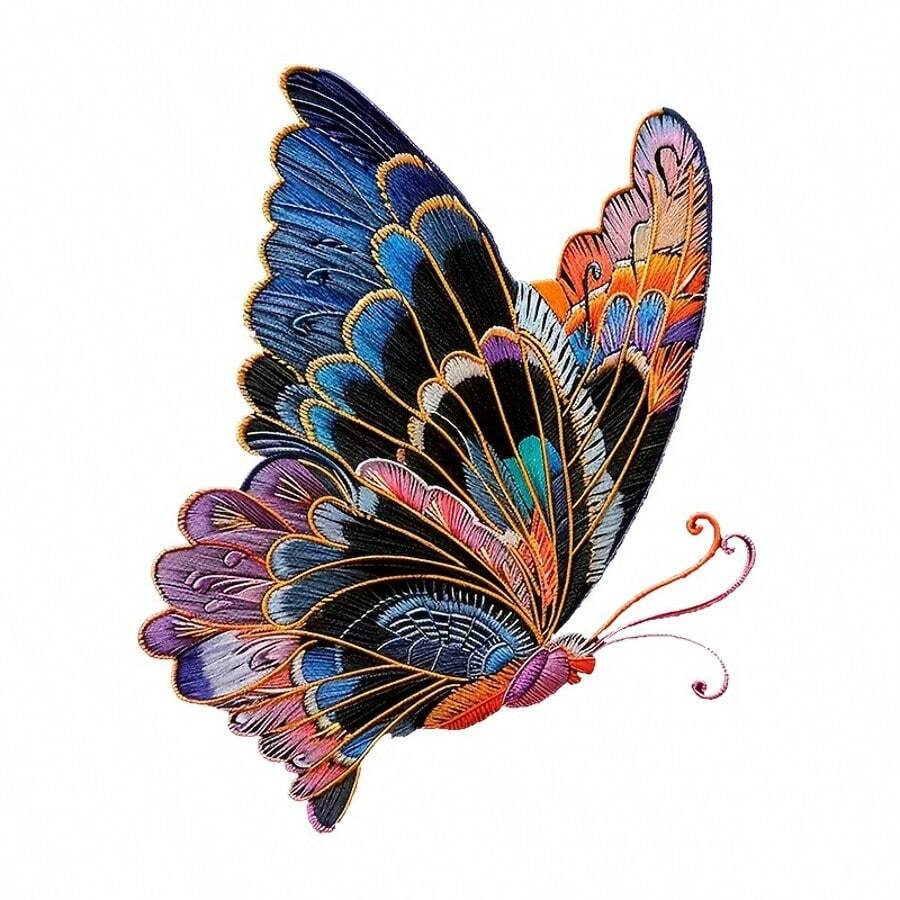 1 pièce/2 pièces/3 pièces Conception de papillon brodée vibrante, écussons en plastique durable à repasser, convient pour les Sweat-shirt à capuche, t-shirts, sweats, jeans, sacs à dos, sacs fourre-tout, taies d'oreiller et casquettes de baseball vintage. Autocollants en plastique lavables et durables pour l'artisanat et la décoration - faciles à repasser, cadeau parfait pour les artisans et les passionnés de DIY