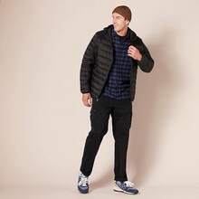 Essentials - Chaqueta acolchada ligera y resistente al agua para hombre - Negro - Ver 8