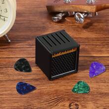 5件装吉他拨片收纳盒，迷你吉他音箱拨片收纳盒，个性化吉他拨片展示盒，适合音乐家、吉他手和音乐爱好者，一份温馨的圣诞礼物