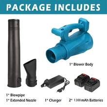 Rechargeable Blower,  Lightweight, Cordless Blower,  Electric Blower, Low Vibration, Flat Nozzle, Leaves Cleaning, Yard Cleaning, Snow - Tipo de Enchufe A USA (110-127V) - Ver 4