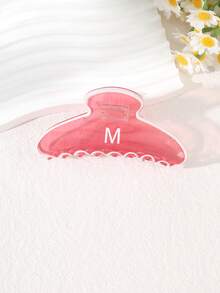 1个粉色字母发爪夹，适合日常佩戴 - 彩色 - 查看 10