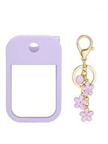 2 件 Touchland 1 盎司（30 毫升）洗手液喷雾瓶保护套，26 个花朵和字母喷雾瓶标记，硅胶防摔防撞保护套，带钥匙扣设计，方便旅行携带，可挂在包、钥匙或儿童背包上，耐磨、防水、可重复使用 Touchland 洗手液喷雾保护套，旅行、户外、礼物、万圣节礼物、圣诞节礼物 - 紫色 - 查看 18